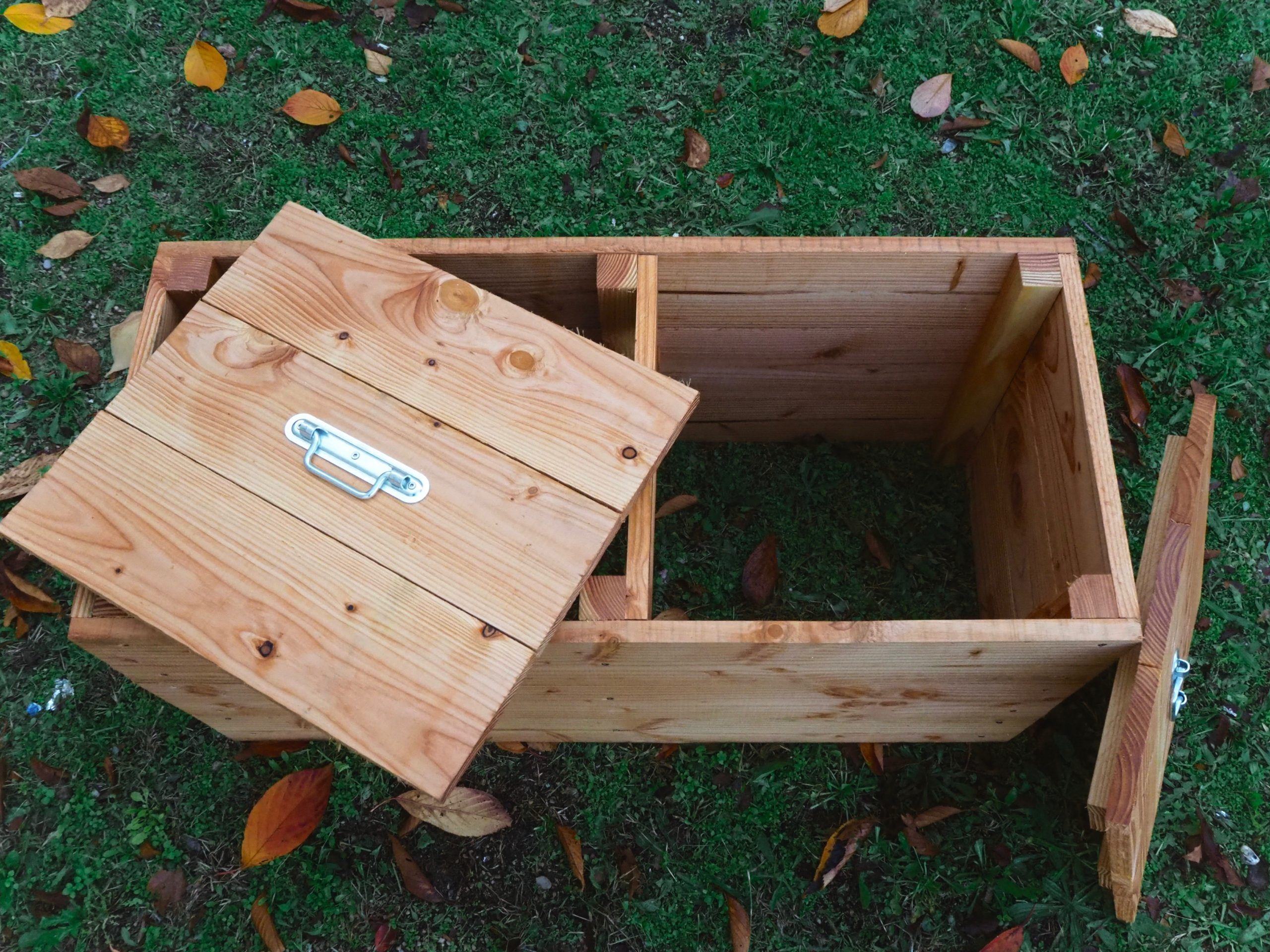 Lombricomposteur d'extérieur en bois - pour 2 à 8 personnes