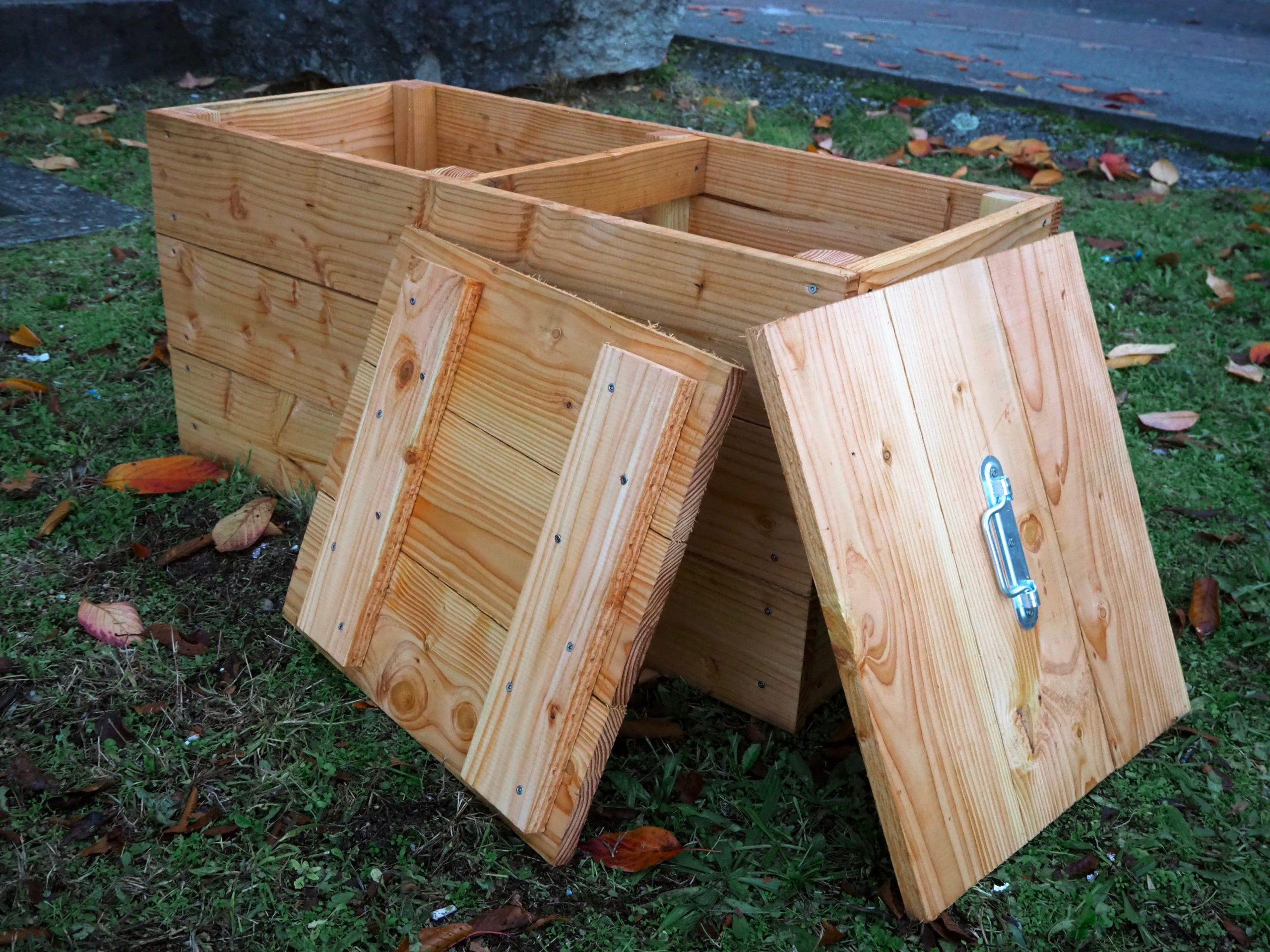 Lombricomposteur potager en bois - Patiocomposteur sur roulettes