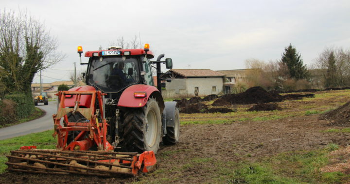 Plantation de haies dans le Beaujolais par Terrestris en février 2020